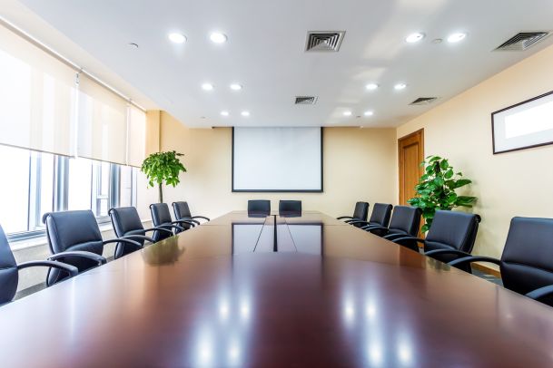 Commercial Conference room with presentation technology